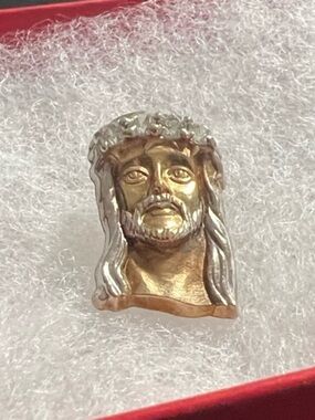 Jesus Head Earring - Real Gold and Silver Finish